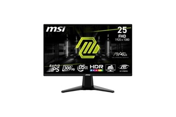 MSI MAG 255XF - Ecran LED - jeux - 25"" (24.5"" visualisable) - 1920 x 1080 Full HD (1080p) @ 300 Hz - Fast IPS - 250 cd/m² - 1000:1 - 0.5 ms - 2xHDMI, Bon état - N/A reconditionné disponible sur Darty