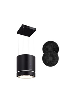 Tron Ambience - Hotte - hotte îlot - largeur : 38 cm - profondeur : 38 cm - recyclage - noir Bon état - Klarstein reconditionné disponible sur Darty