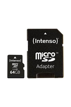 Acheter Intenso - Carte mémoire flash (adaptateur microSDXC vers SD inclus(e)) - 64 Go - Class 10 - micro SDXC Bon état - 13,78 € Intenso - Carte mémoire flash (adaptateur microSDXC vers SD inclus(e)) - 64 Go - Class 10 - micro SDXC Bon état - N/A reconditionné disponible sur Darty