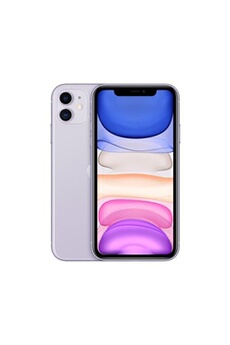 iPhone 11 - 4G smartphone - double SIM / Mémoire interne 64 Go - Ecran LCD - 6.1"" - 1792 x 828 pixels - 2x caméras arrière 12 MP, 12 MP - front Très bon état - Apple reconditionné disponible sur Darty