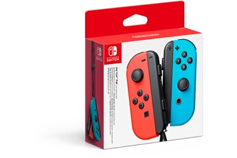 PAIRE DE MANETTES JOY-CON GAUCHE BLEUE NEON & DROITE ROUGE NEON Bon état - Nintendo reconditionné disponible sur Darty