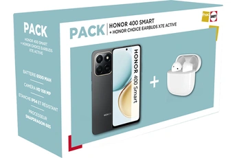 Acheter Pack 400 Smart 4G 6/128 & Honor Choice Earbuds X7E Active Bon état - 139,99 € Pack 400 Smart 4G 6/128 & Honor Choice Earbuds X7E Active Bon état - Honor reconditionné disponible sur Darty