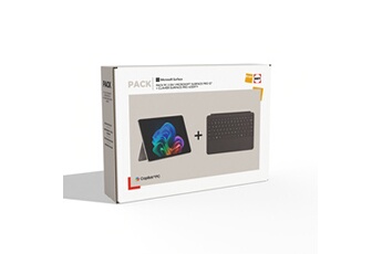Pack Surface Pro 12'' Ecran Tactile Copilot+PC Snapdragon X Plus 16 Go RAM 256 Go SSD Platine + Clavier Surface Pro Azerty Très bon état - Microsoft reconditionné disponible sur Darty