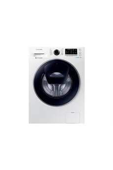 WW8BK5210UW - Machine à laver - largeur : 60 cm - profondeur : 63.5 cm - hauteur : 85 cm - chargement frontal - 8 kg - 1200 tours/min - blanc/noir Bon état - Samsung reconditionné disponible sur Darty