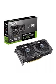 Carte Graphique Dual -RTX4070S-O12G-EVO NVIDIA GeForce RTX 4070 SUPER 12 Go GDDR6X