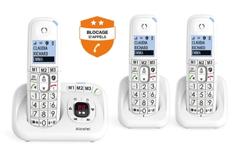 DECT XL785 Trio avec Répondeur, Grand Ecran et grandes touches Bon état - Alcatel reconditionné disponible sur Darty