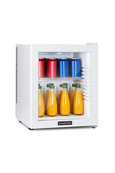 Brooklyn 32 White Mini réfrigérateur CEE F porte vitrée LED clayette blanc Bon état - Klarstein reconditionné disponible sur Darty