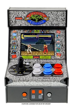 Acheter Mini console de jeu Street Fighter II Noir Bon état - 50,99 € Mini console de jeu Street Fighter II Noir Bon état - My Arcade reconditionné disponible sur Darty