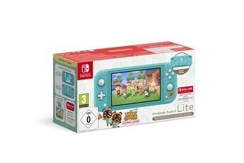 Pack console Switch Lite Edition Animal Crossing (Méli Mélo Hawai) + 12mois d'abonnement Nintendo Switch Online