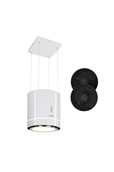 Tron Ambience Hotte îlot aspirante Ø 38 cm 540 m³/h - 3 vitesses - Classe A - Blanche Bon état - Klarstein reconditionné disponible sur Darty