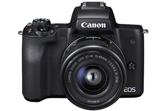 EOS M50 NOIR + EF-M 15-45 MM F/3.5-6.3 STM Très bon état - Canon reconditionné disponible sur Darty