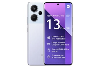 Redmi Note 13 Pro+ 256Go Violet 5G Bon état - Xiaomi reconditionné disponible sur Darty