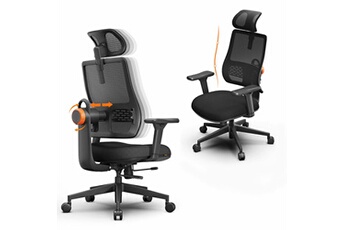 Chaise ergonomique MAGICH003 Dossier auto-adapté Support lombaire adaptatif Appuie-tête réglable en profondeur Accoudoir inclinable 4D Bon état - N/A (Newtral n'est pas une marque connue reconditionné disponible sur Darty