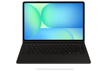 Book Cover Keyboard avec Touch Pad, clavier amovible avec touche Galaxy AI Coloris Noir pour Galaxy Tab S10 FE+ EF-DX625BBEGFR