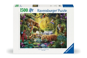 Puzzle 1500 pièces Tigres au plan d'eau Bon état - Ravensburger reconditionné disponible sur Darty
