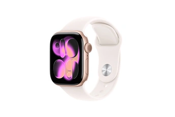 Watch Series 11 GPS + Cellular 42mm Boitier en Aluminium Or Rose avec Bracelet Sport Rose Tendre - S/M Bon état - Apple reconditionné disponible sur Darty