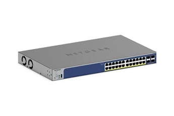 Smart GS728TXP - V3 - commutateur - L3 Lite - intelligent - 24 x 10/100/1000 (PoE+) + 4 x SFP+ - de bureau, Montable sur rack - PoE+ (190 W) Bon état - Netgear reconditionné disponible sur Darty