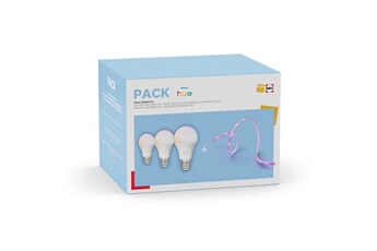 Acheter Pack de 3 Essential E27 60W Blanc et couleur + Essential Lightstrip Gradient 5m Bon état - 53,99 € Pack de 3 Essential E27 60W Blanc et couleur + Essential Lightstrip Gradient 5m Bon état - Philips Hue reconditionné disponible sur Darty