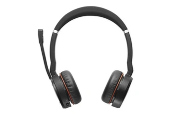 Evolve 75 SE MS Stereo - Micro-casque - sur-oreille - Bluetooth - sans fil - Suppresseur de bruit actif - USB - Certifié pour Microsoft Teams - pour Très bon état - Jabra reconditionné disponible sur Darty