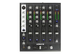 Skytec STM-7010 - Table de Mixage DJ 4 canaux, USB, Jack 3,5, interrupteur Talkover, crossfader remplaçable, sortie Booth réglable Très bon état - Vonyx reconditionné disponible sur Darty