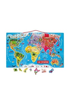 Puzzle Monde magnétique 92 pièces Bon état - Janod reconditionné disponible sur Darty