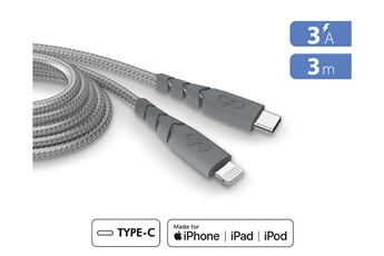 Acheter Cable Ultra Renforce USB-C/Lightning 3m Recycle Gris Bon état - 28,99 € Cable Ultra Renforce USB-C/Lightning 3m Recycle Gris Bon état - N/A reconditionné disponible sur Darty