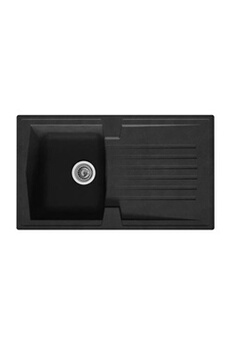 Evier cuisine a encastrer 1 bac + 1 egouttoir Arena - Resine - 86 x 50 cm - Noir Bon état - N/A reconditionné disponible sur Darty