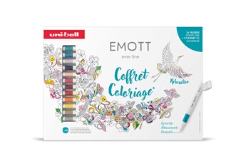 Coffret 16 feutres et 1 carnet coloriage Emott Art Thérapie Bon état - Uni-ball reconditionné disponible sur Darty