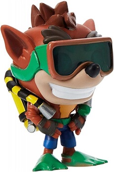 Figurine Funko Pop Vinyl Games Scuba Crash Très bon état - Crash Bandicoot reconditionné disponible sur Darty