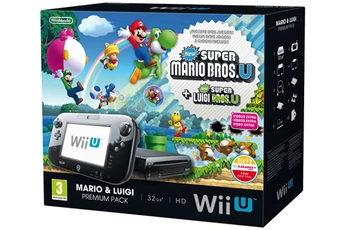 Wii U Premium Noire 32Go + Mario & Luigi État correct - Nintendo reconditionné disponible sur Darty