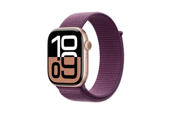 Apple Watch Series 10 GPS 42mm Boîtier en Aluminium Rose Gold avec Boucle Sport Prune - Bon état Apple sur Darty