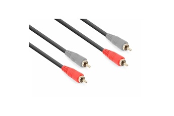 Câble Audio Cordon 2x RCA Mâle/2x RCA Mâle - 1,5m Très bon état - Vonyx reconditionné disponible sur Darty
