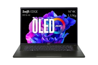 Swift SFE16 Ecran 16"" Ryzen 7 7735U RAM 16 Go LPDDR5X 1 To SSD Puce Graphique AMD Radeon TGP 15 W Bon état - Acer reconditionné disponible sur Darty