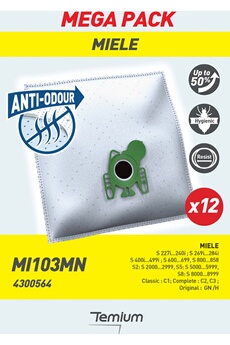 MI103MN ANTI-ODEUR 12 SACS Bon état - Temium reconditionné disponible sur Darty