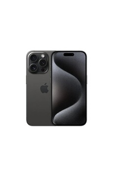 iPhone 15 Pro 256 Go titane noir Reconditionné avec Batterie Neuve Bon état - Apple reconditionné disponible sur Darty