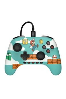 Manette filaire advantage Mario Time pour Nintendo Switch 2 Bon état - PowerA reconditionné disponible sur Darty