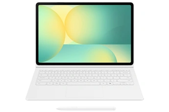 Book Cover Keyboard avec Touch Pad, clavier amovible avec touche Galaxy AI Coloris Blanc pour Galaxy Tab S10 FE+ EF-DX625BWEGFR