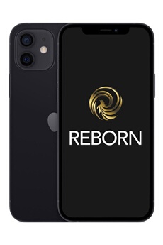 iPhone 12 6,1'' 5G 64Go Double SIM Noir Reconditionne Grade A Reborn