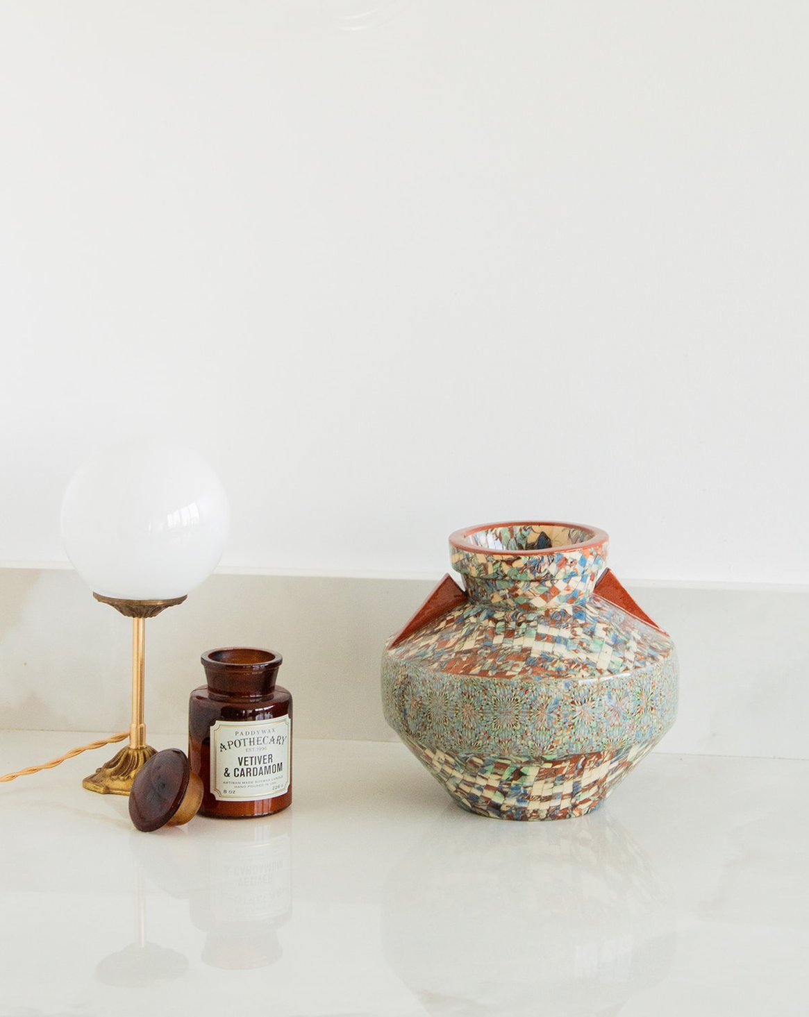 Alix, le vase Gerbino orangé N°9
