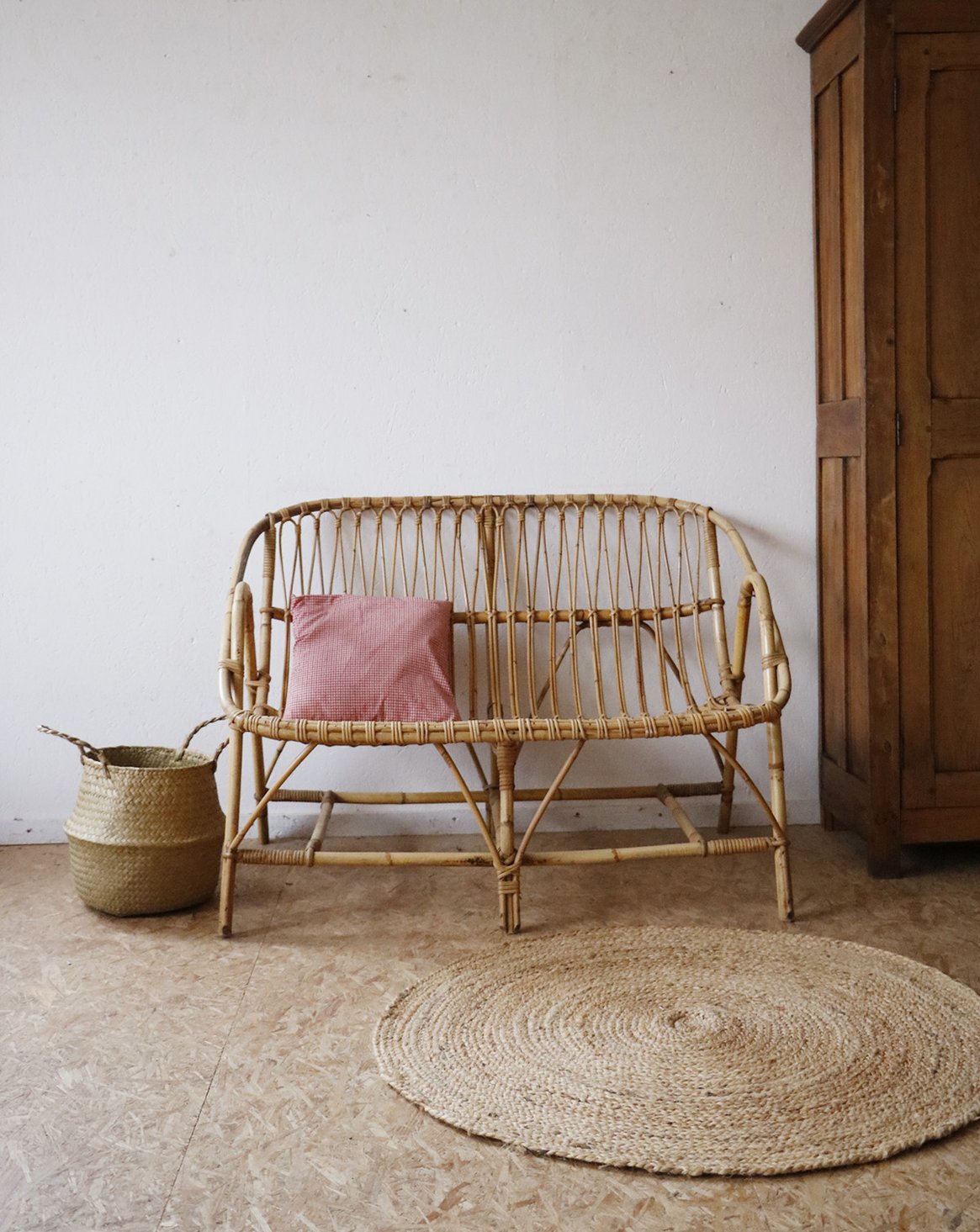 Martine, la banquette en rotin N°31