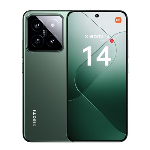 Smartphone Xiaomi 14 6,36"" 5G Double nano SIM 512 Go Vert État correct - Xiaomi reconditionné disponible sur Fnac