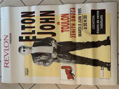 ELTON JOHN - Tour 1993 - 80x120cm - Affiche État correct - N/A reconditionné disponible sur Fnac