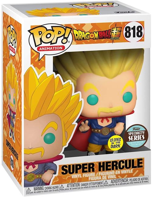 Acheter Figurine Funko Pop Animation Dragon Ball Super Glows in the dark Super Hercule État correct - 14,95 € Figurine Funko Pop Animation Dragon Ball Super Glows in the dark Super Hercule État correct - Funko reconditionné disponible sur Fnac