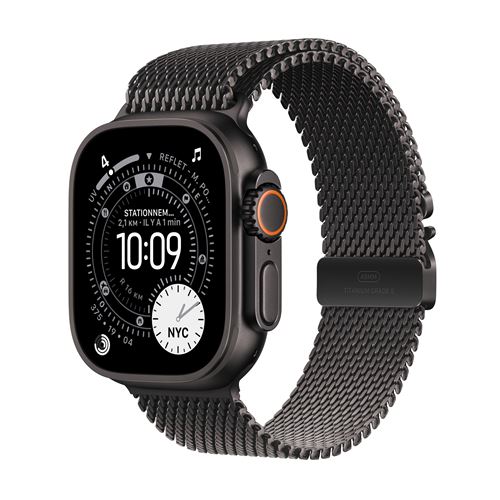 Acheter Apple Watch Ultra 3 GPS + Cellular 49mm Boitier en Titane Noir avec Bracelet Milanais en titane noir Medium État correct - 936,48 € Apple Watch Ultra 3 GPS + Cellular 49mm Boitier en Titane Noir avec Bracelet Milanais en titane noir Medium État correct - Apple reconditionné disponible sur Fnac