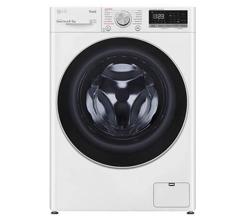 LG F854N51WHSB - Machine à laver séchante - WiFi - largeur : 60 cm - profondeur : 56 cm - hauteur : 85 cm - chargement frontal - 59 litres - 8 kg - 1360 tours/min - blanc État correct - LG reconditionné disponible sur Fnac