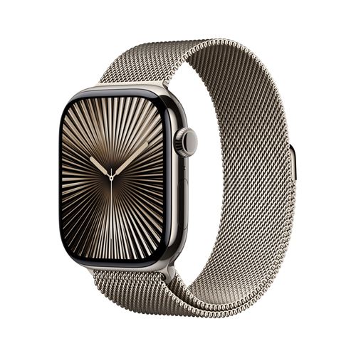 Acheter Apple Watch Series 10 (GPS + Cellular) - 46 mm - titanium naturel - montre intelligente avec boucle milanaise - maille en acier inox - naturel - taille du bracelet : M/L - 64 Go - LTE, Wi-Fi 4, UWB, Bluetooth - 4G - 41.7 g État correct - 1000,19 € Apple Watch Series 10 (GPS + Cellular) - 46 mm - titanium naturel - montre intelligente avec boucle milanaise - maille en acier inox - naturel - taille du bracelet : M/L - 64 Go - LTE, Wi-Fi 4, UWB, Bluetooth - 4G - 41.7 g État correct - N/A reconditionné disponible sur Fnac