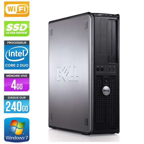 Unité centrale Dell Optiplex 780 Desktop - Gris - Intel Core 2 Duo E7500 / 2.93 GHz - RAM 4 Go - SSD 240 Go - DVD - Gigabit Ethernet - Wifi - Windows 7 Professionnel État correct - Dell reconditionné disponible sur Fnac