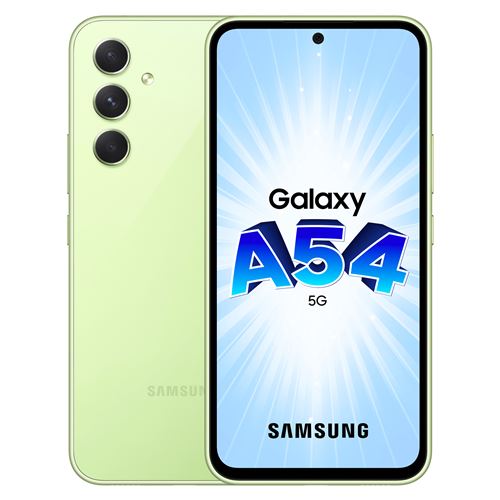 Smartphone Samsung Galaxy A54 6,4"" 5G Nano SIM 128 Go Vert État correct - Samsung reconditionné disponible sur Fnac