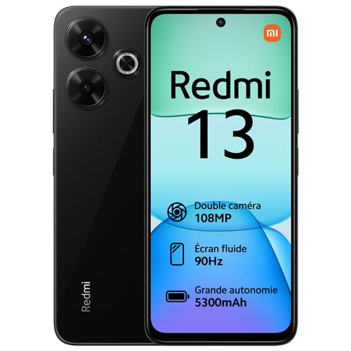 Acheter Smartphone Xiaomi Redmi 13 6,79"" Double SIM 256 Go Noir État correct - 144,64 € Smartphone Xiaomi Redmi 13 6,79"" Double SIM 256 Go Noir État correct - Xiaomi reconditionné disponible sur Fnac