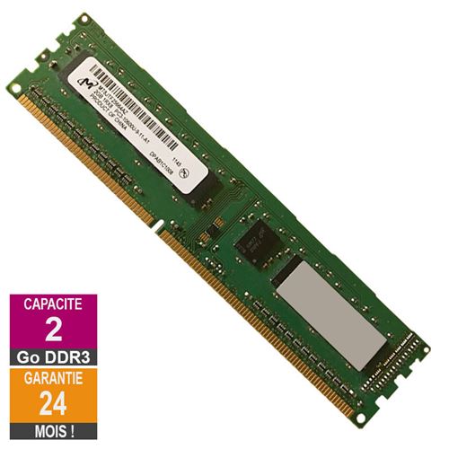 Acheter Barrette Mémoire 2Go RAM DDR3 Micron MT8JTF25664AZ-1G4D1 PC3-10600U 1333MHz 1Rx8 État correct - 14,21 € Barrette Mémoire 2Go RAM DDR3 Micron MT8JTF25664AZ-1G4D1 PC3-10600U 1333MHz 1Rx8 État correct - Micron reconditionné disponible sur Fnac